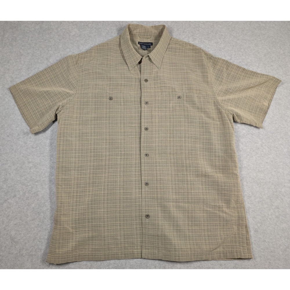5.11 Tactical Men Shirt‎ XL Covert Conceal Carry Casual Snap Button Performance